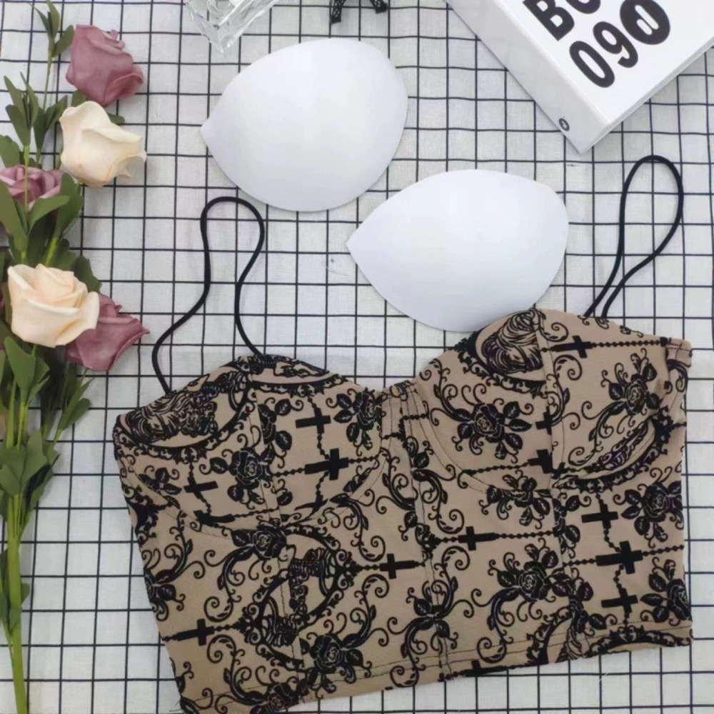 ZARA Sexy Women Cami with Removable Bra Pads Thin Strap Backless Tank Top